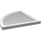 Ekena Millwork Quarter Round Top Left Surface Mount PVC Gable Vent w/ 2"W x 2"P Brickmould Sill Frame, 28"W x 32"H GVPQL28X3203SN - alternate 5